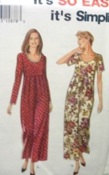 9159 SIMPLICITY SO EZ LONG EMPIRE JUMPSUIT PATTERN 8-18